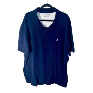Nautica Men’s Polo Shirt Navy Blue Size 3XL Stretch Cotton Blend Casual